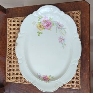 Taylor Smith and Taylor Platter -  Yellow, Blue Flowers